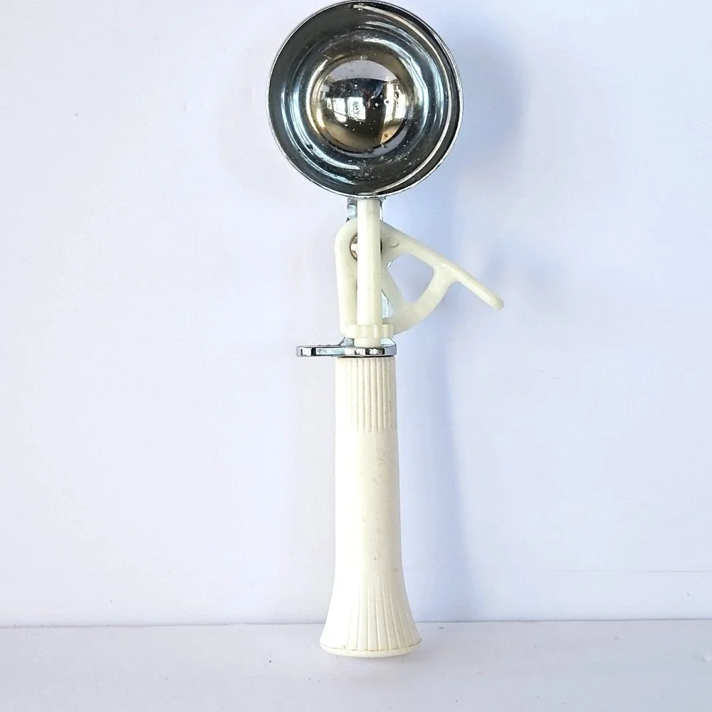 Vintage Bonny Prod Co Ice Cream Scoop Thumb Lever Cream Handle Retro Kitchenware